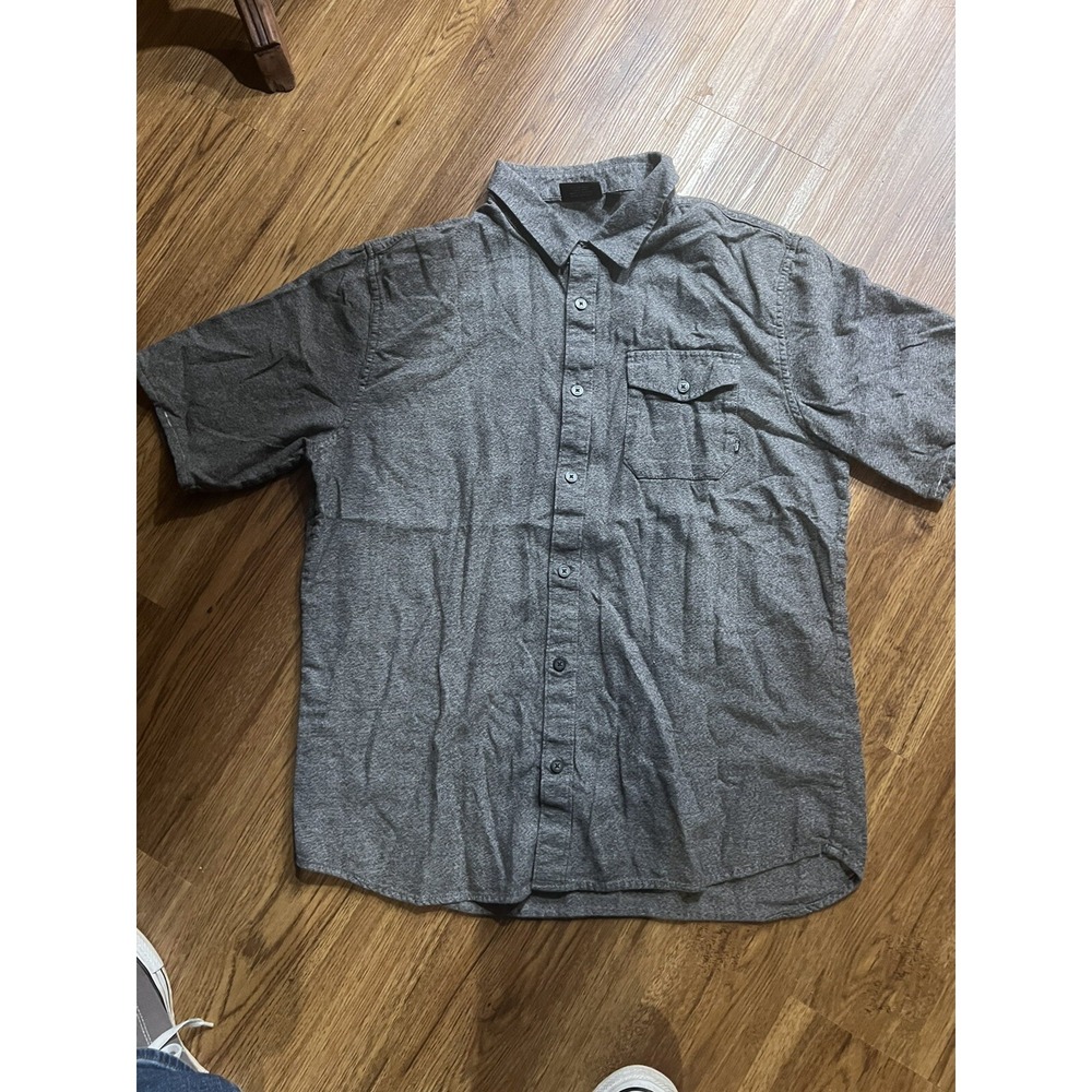 Vans Shirt Men's Large Button Up Casual Gray